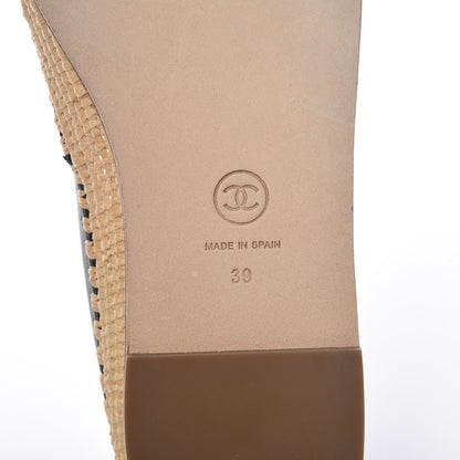 Chanel Lambskin Grosgrain CC Espadrilles 39 Black 6 of 14