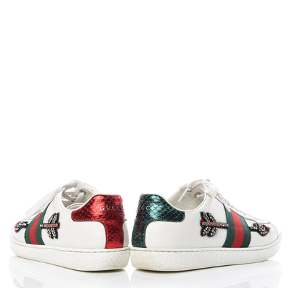 Gucci Calfskin Web Studded Arrow Ace Sneakers 36.5 White 5 of 15