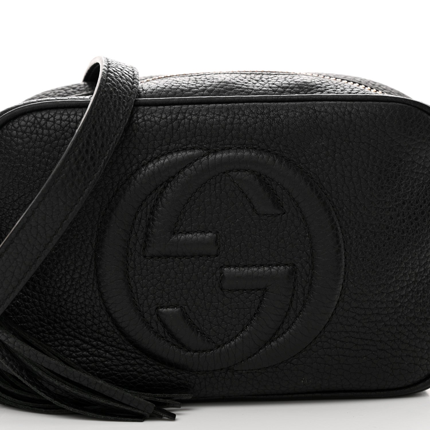 Gucci Pebbled Calfskin Mini Soho Disco Bag Black 9 of 14