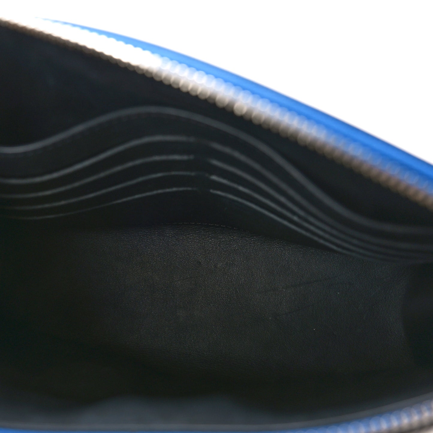 Calfskin City Steamer Clutch Black Bleu