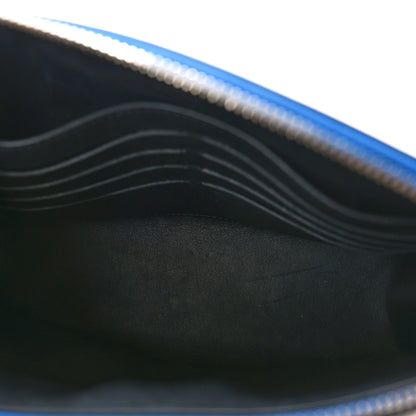 Louis Vuitton Calfskin City Steamer Clutch Black Bleu 5 of 11