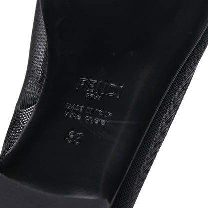 Fendi Mesh FF Skimmer Ballerina Flats 35 Navy Black 9 of 10