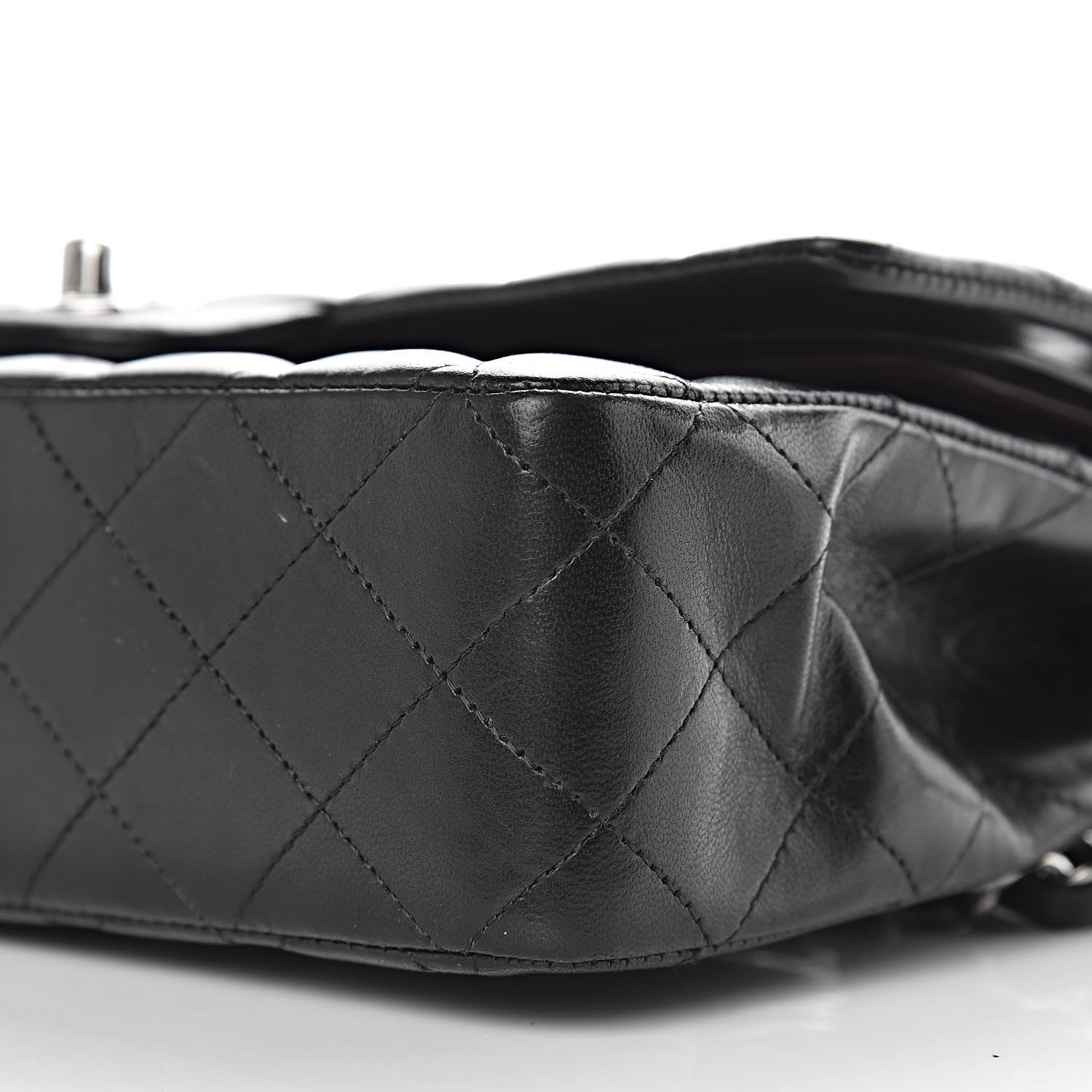 Chanel Lambskin Quilted Medium Double Flap Black 13 of 14