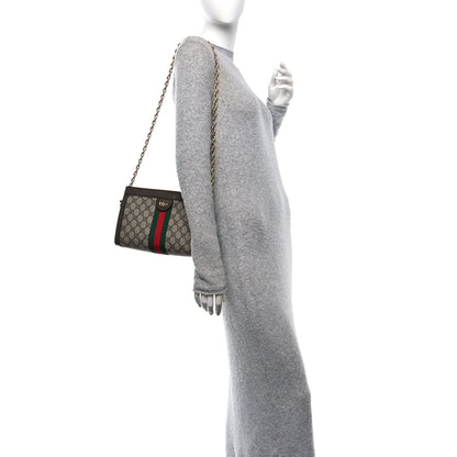 Gucci GG Supreme Monogram Web Small Ophidia Chain Shoulder Bag Brown 2 of 10