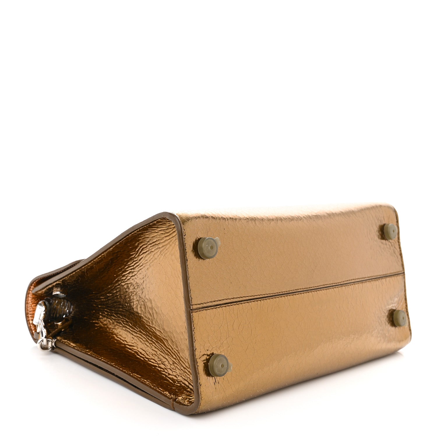 Christian Dior Metallic Calfskin Medium Diorever Flap Bronze 4 of 11