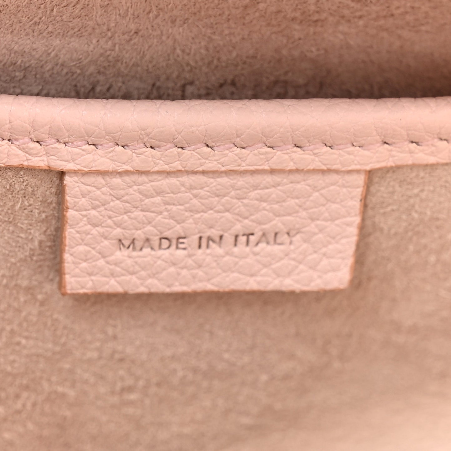 Drummed Calfskin Nano Luggage Pale Pink