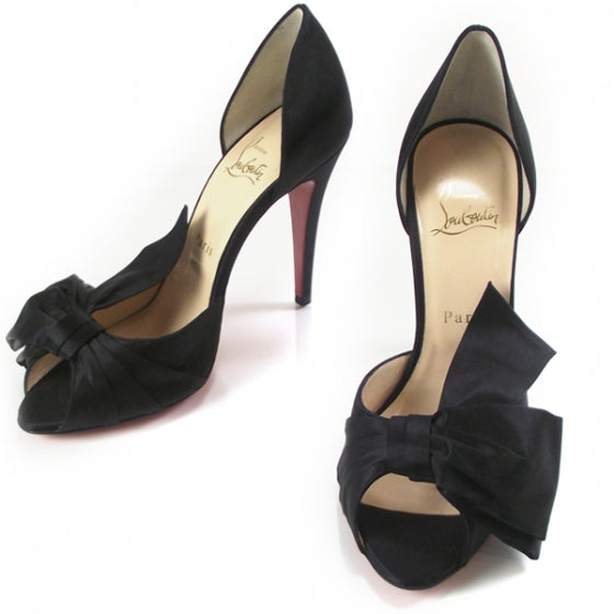 Satin Bow d'Orsay Pumps 38.5
