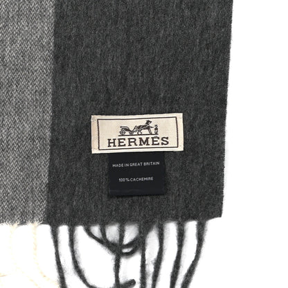 Hermes Cashmere Summer Block Muffler Gris Chine 4 of 4
