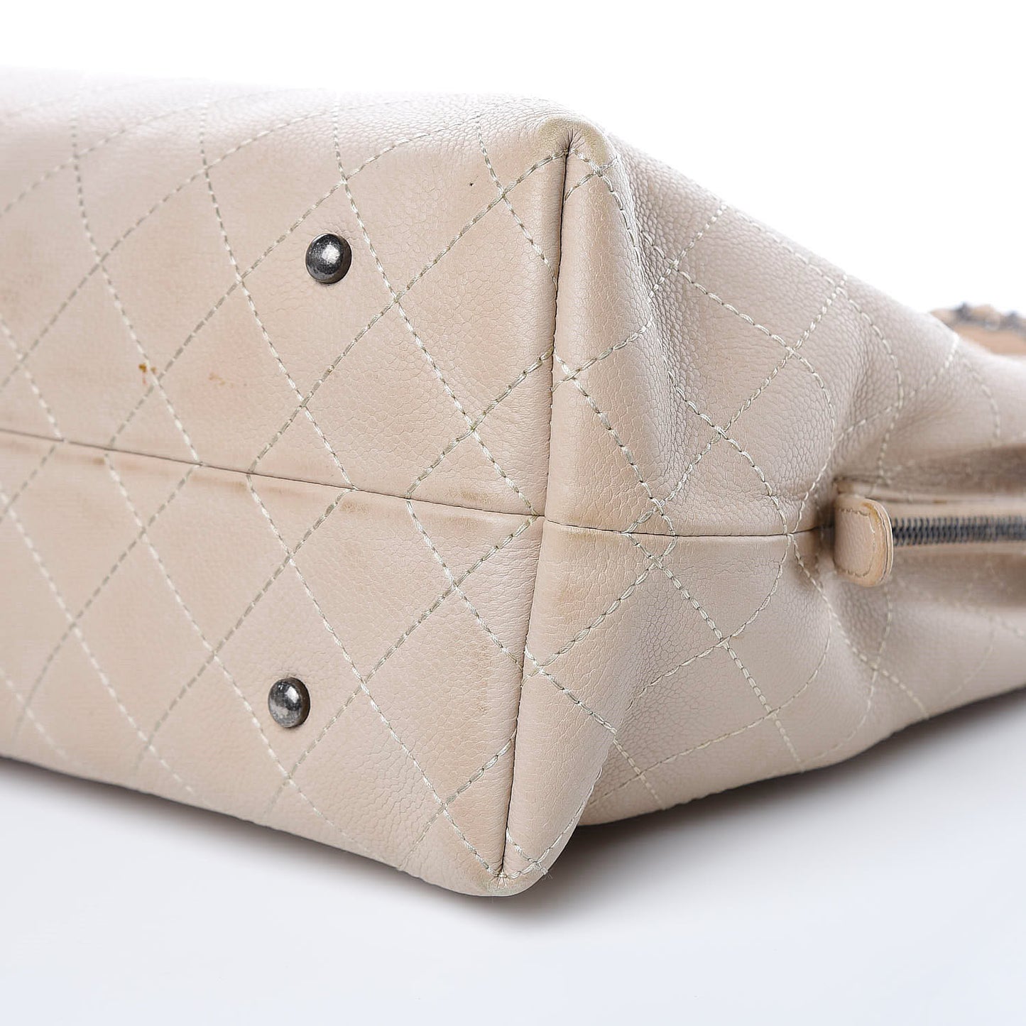 Grained Vegetal Calfskin Urban Shopping Tote Beige