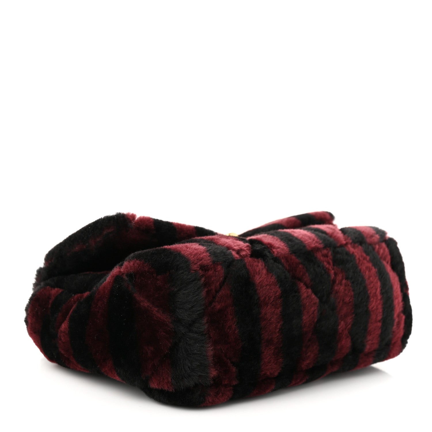 Chanel Shearling Striped Medium Chanel 19 Flap Red Black 4 of 11