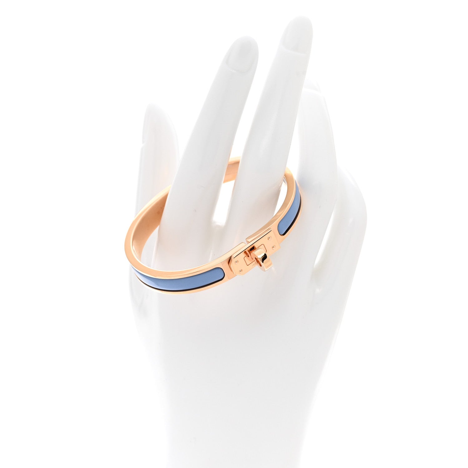 Hermes Enamel Mini Clic Kelly Bracelet GM Chardon 2 of 5