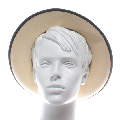 Hermes Chapeau Malibu Fedora Hat Size 59 Naturel Grenat Noir 2 of 6