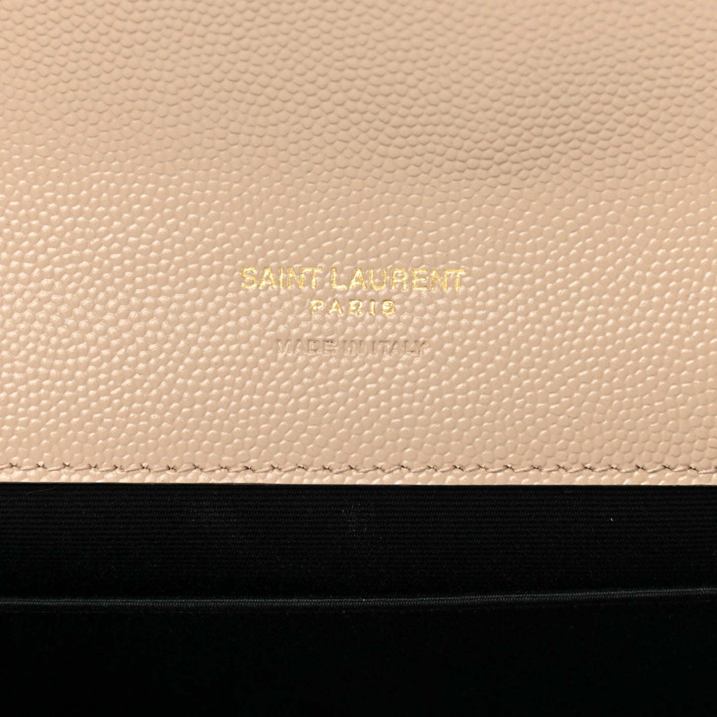 Grain De Poudre Matelasse Chevron Monogram Envelope Clutch Dark Beige