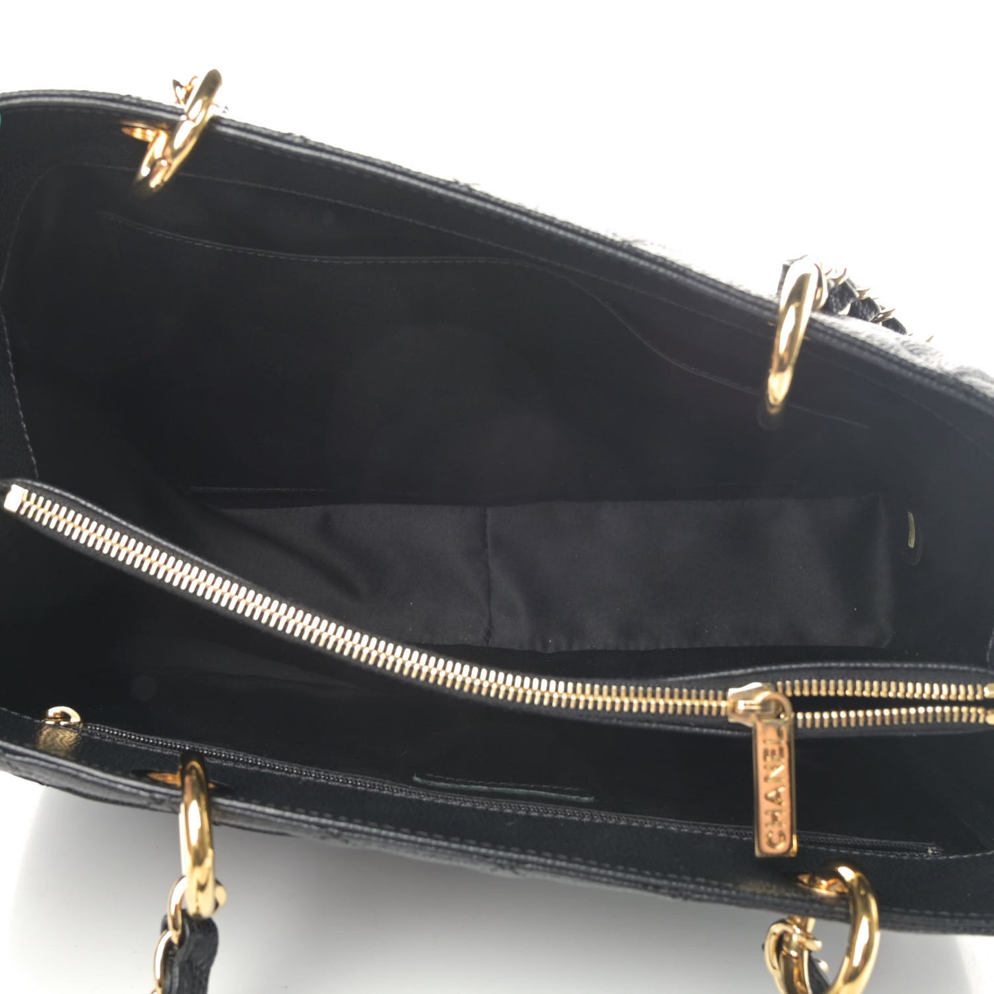 Caviar Quilted Grand Shopping Tote GST Black