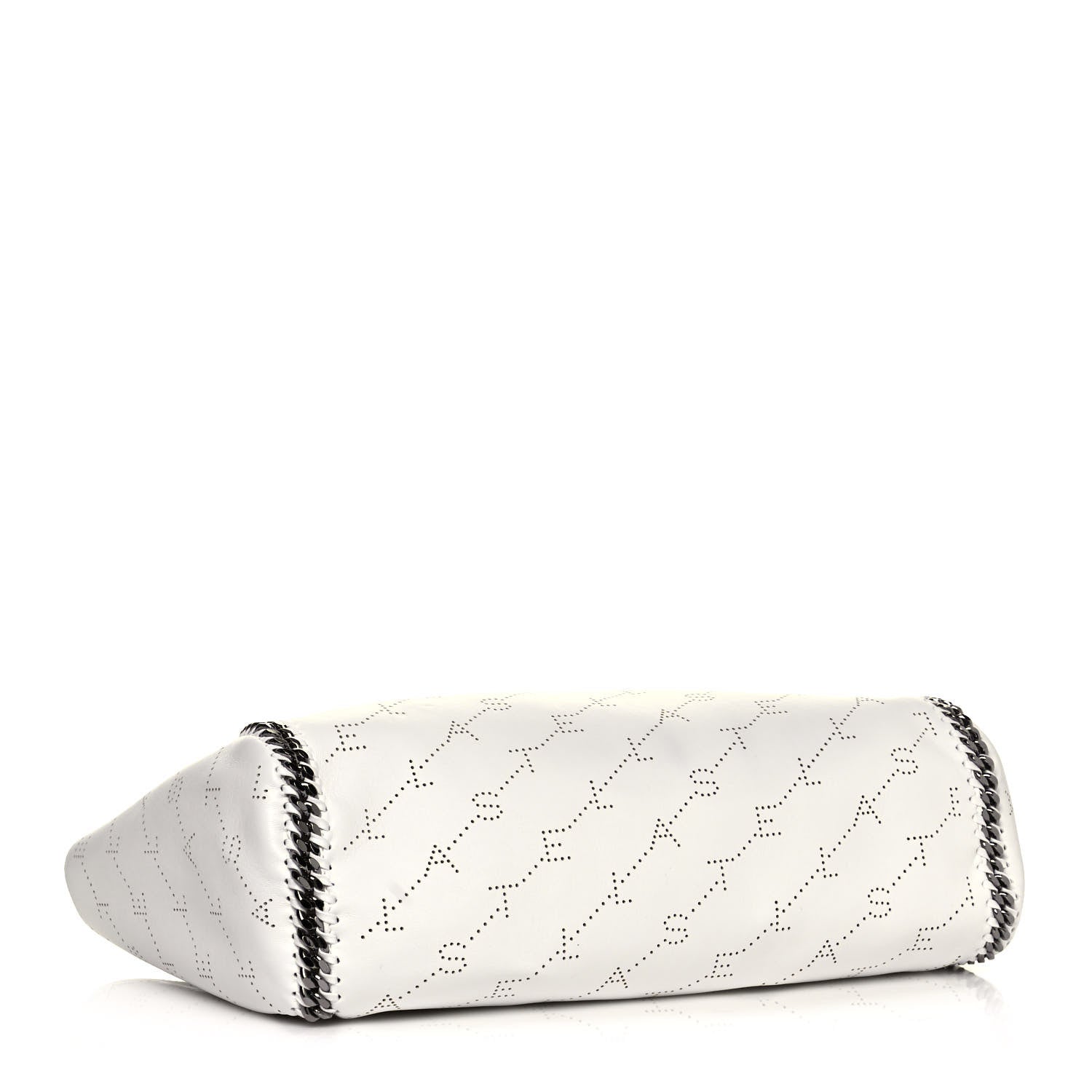 Stella McCartney Eco Alter Nappa Perforated Logo Falabella Reversible Tote Optical White 4 of 10