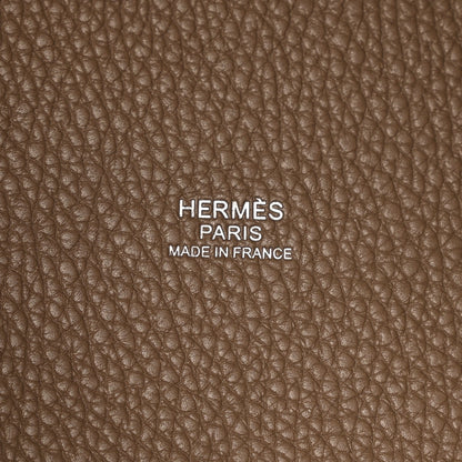 Hermes Taurillon Clemence Picotin Lock 22 MM Etoupe 6 of 11