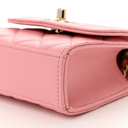Chanel Lambskin Quilted Mini Trendy CC Clutch With Chain Pink 10 of 10