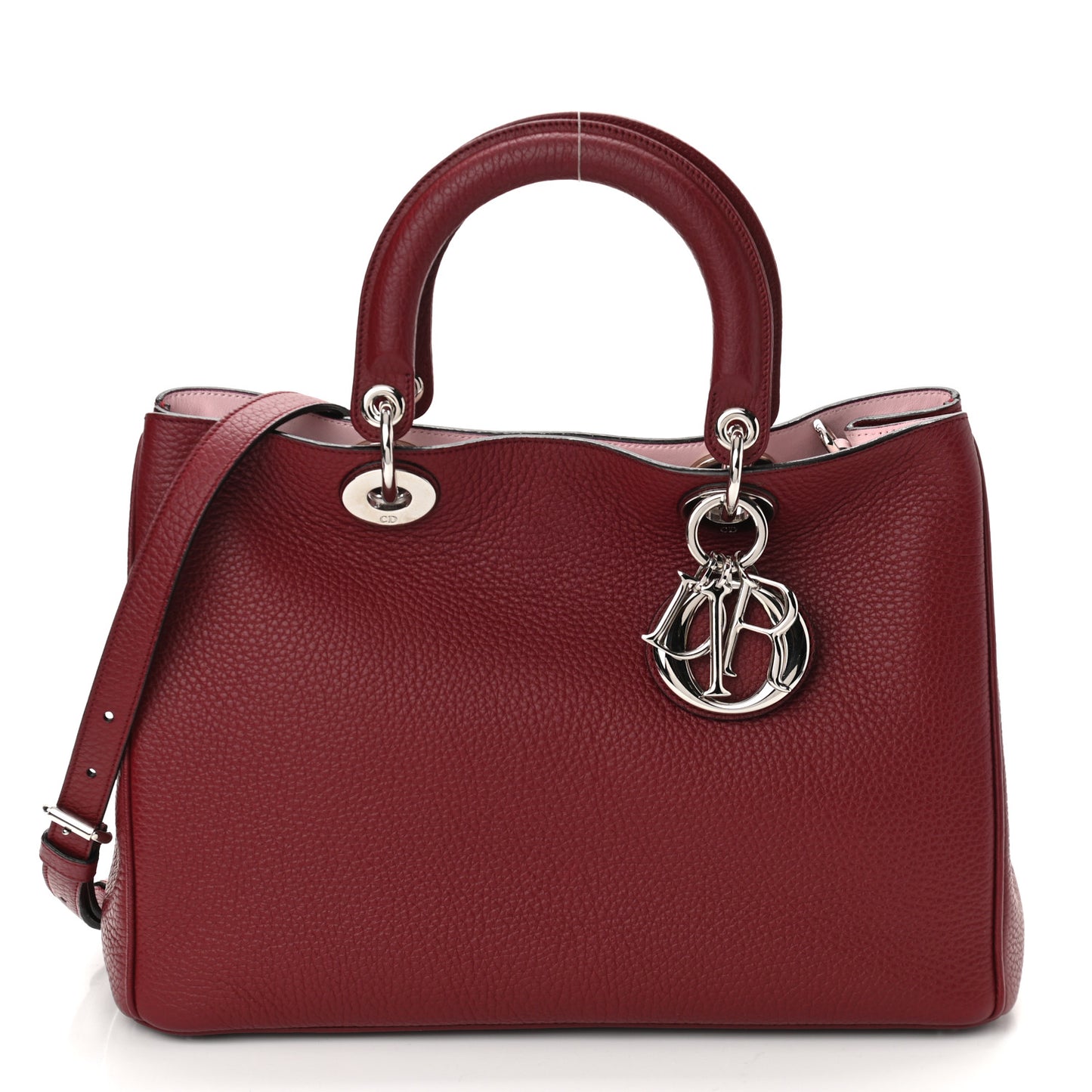 Bullcalf Medium Diorissimo Tote Burgundy
