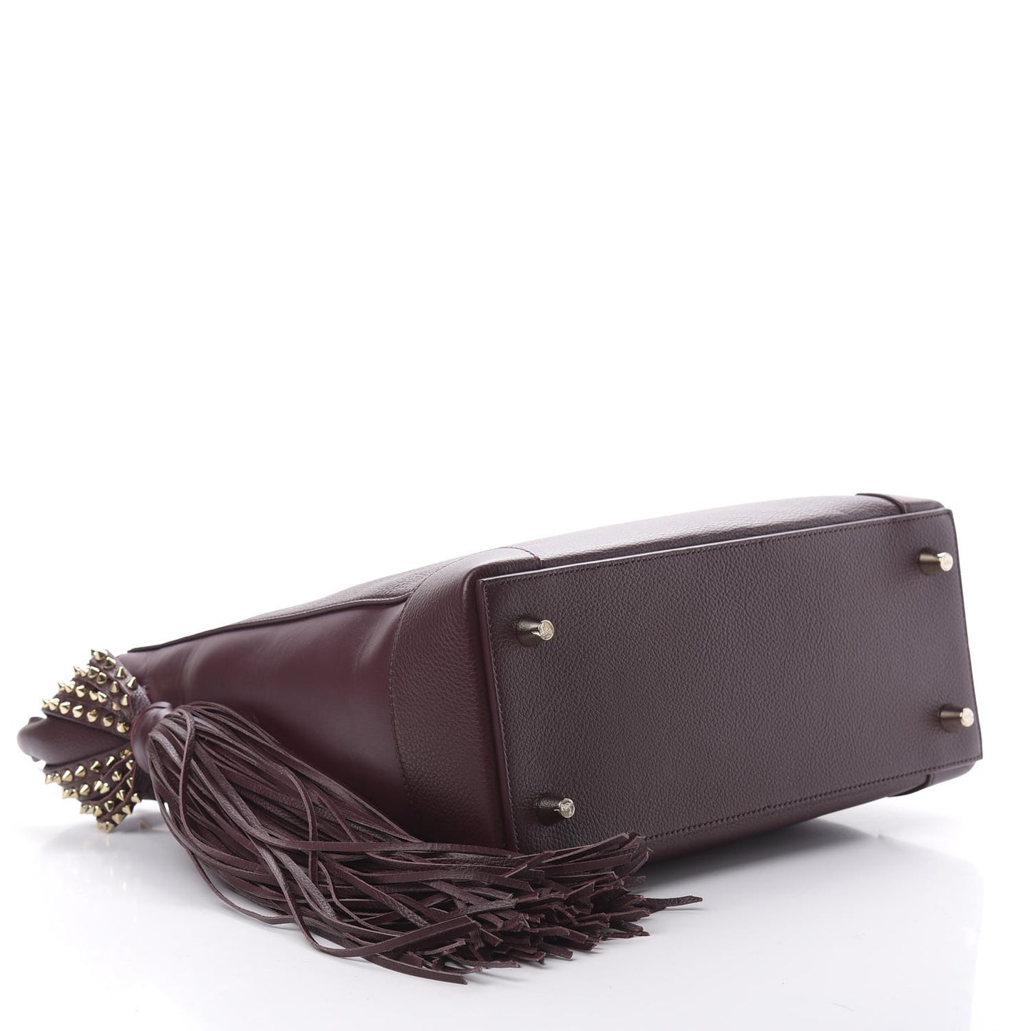 Empire Calf Spikes Fringe Eloise Hobo Bordeaux