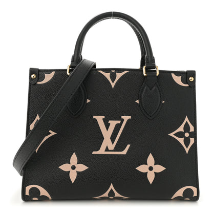 Louis Vuitton Empreinte Monogram Giant Onthego PM Black Beige 1 of 10
