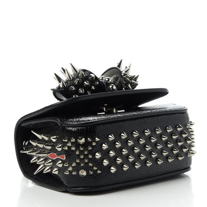 Christian Louboutin Jurassic Calfskin Spikes Sweety Charity NV Crossbody Bag Black Silver 4 of 9