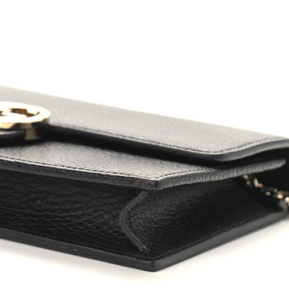 Gucci Dollar Calfskin Interlocking G Chain Wallet Black 8 of 8
