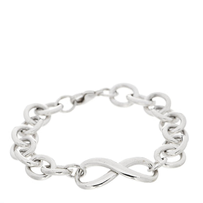 Tiffany Sterling Silver Wide Infinity Chain Bracelet 1 of 5