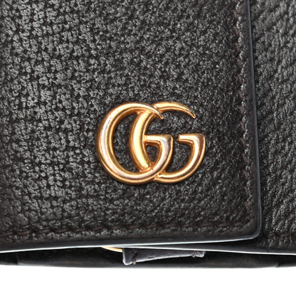 Gucci Calfskin Boar Effect GG Marmont 6 Key Holder Dark Cocoa 6 of 6