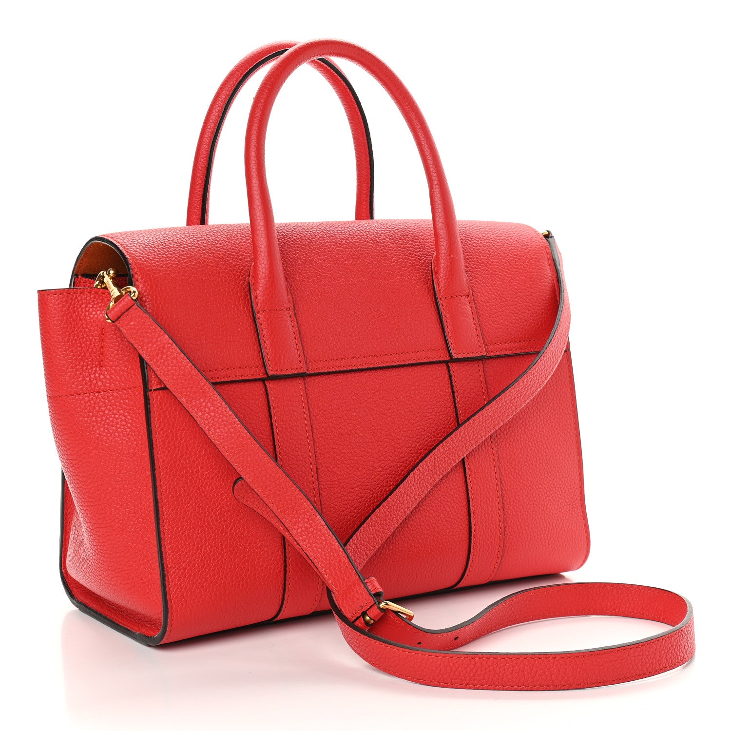 Mulberry Classic Grain Small New Bayswater Fiery Red 2 of 9