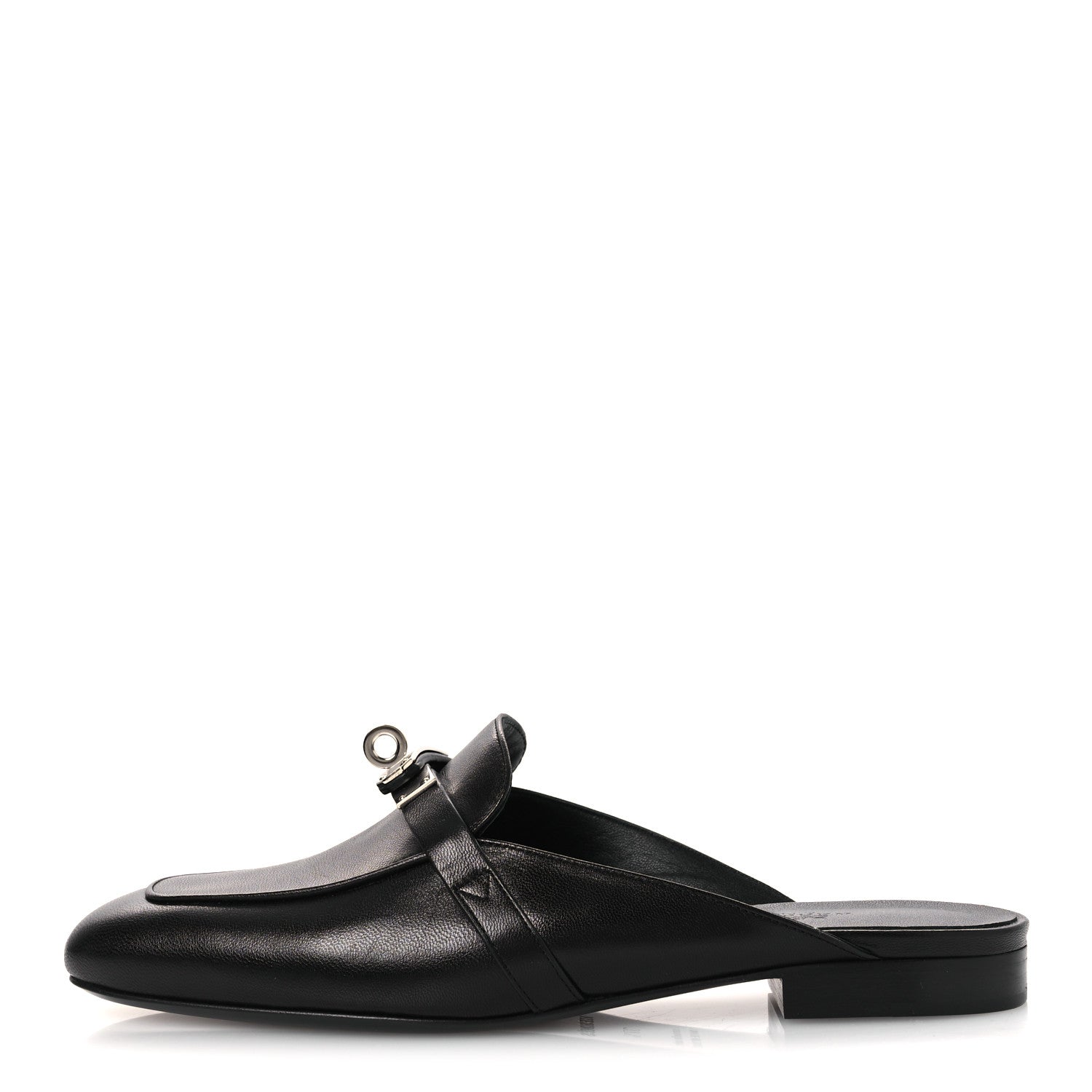 Hermes Goatskin Oz Mules 37.5 Black 1 of 12