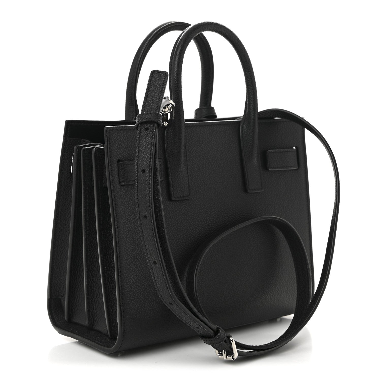 Saint Laurent Grained Calfskin Nano Sac De Jour Black 3 of 10