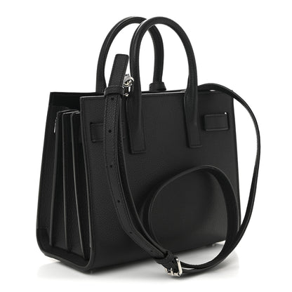 Saint Laurent Grained Calfskin Nano Sac De Jour Black 3 of 10