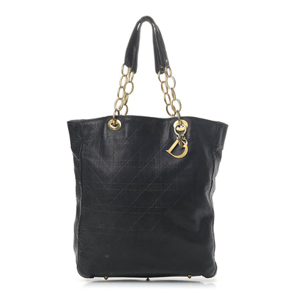 Christian Dior Lambskin Cannage Shopping Tote Black 1 of 9