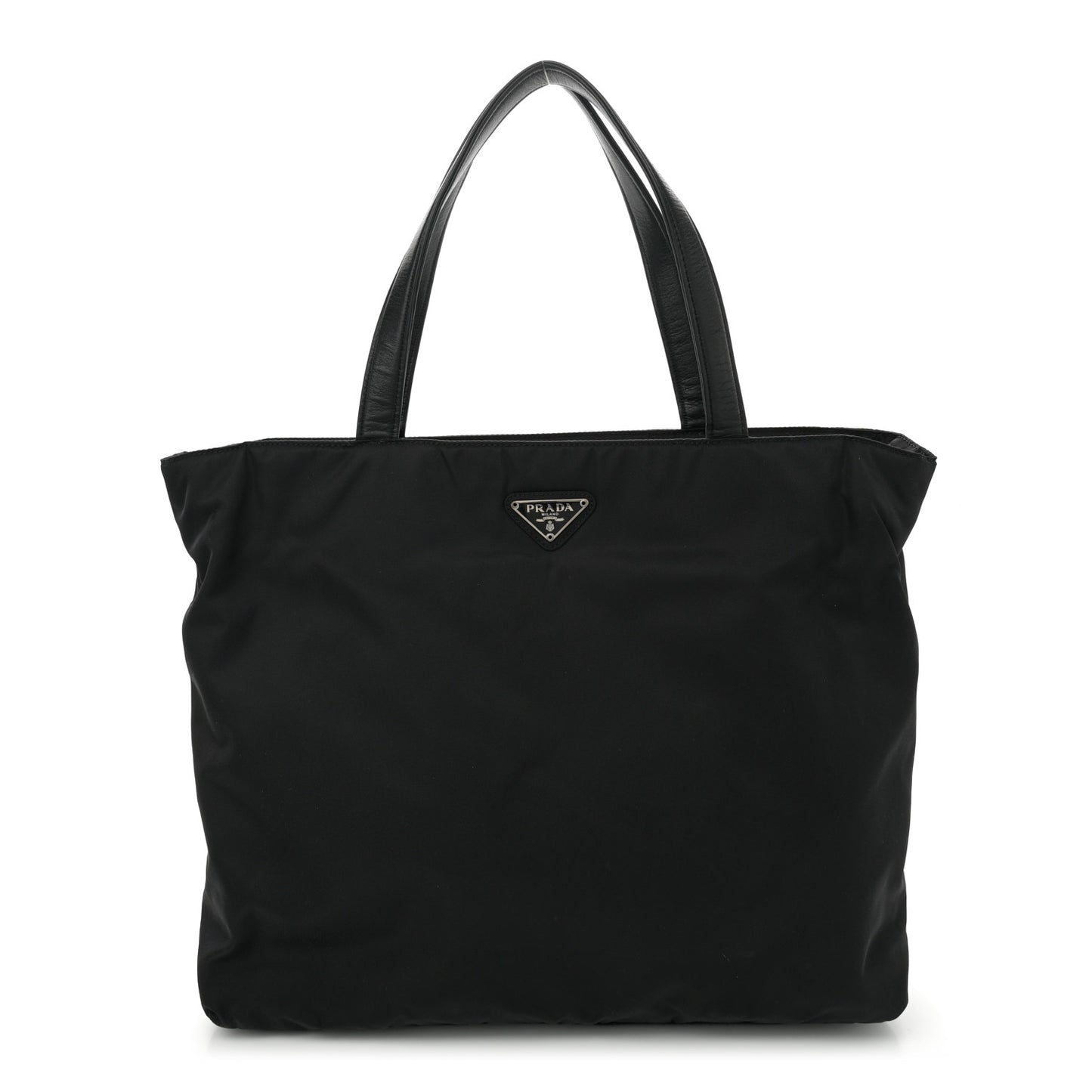 Tessuto Nylon Saffiano Shopping Tote Black