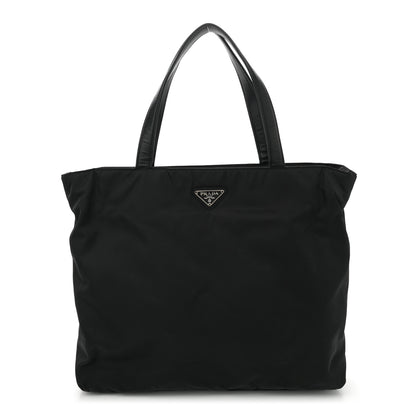 Prada Tessuto Nylon Saffiano Shopping Tote Black 1 of 11