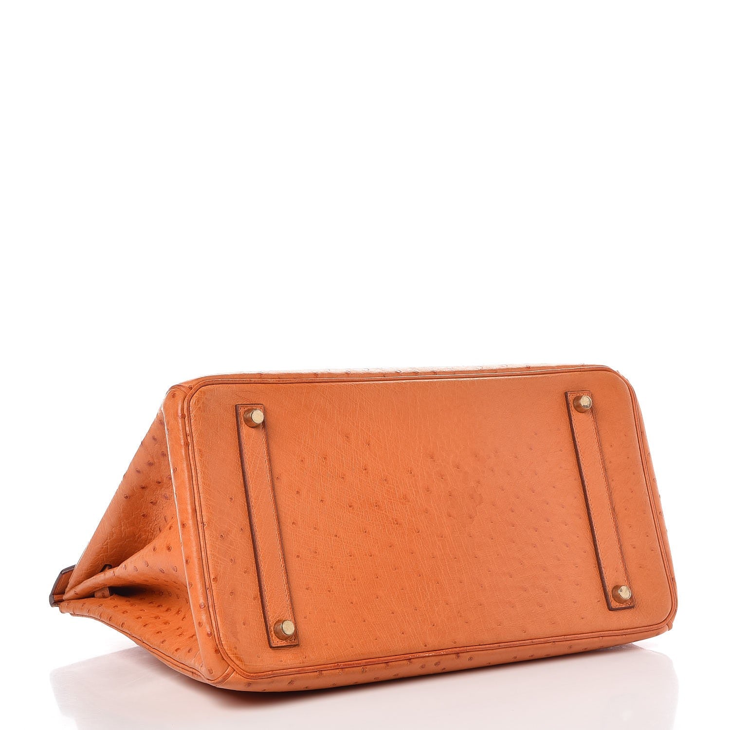 Hermes Ostrich Birkin 35 Orange 4 of 34