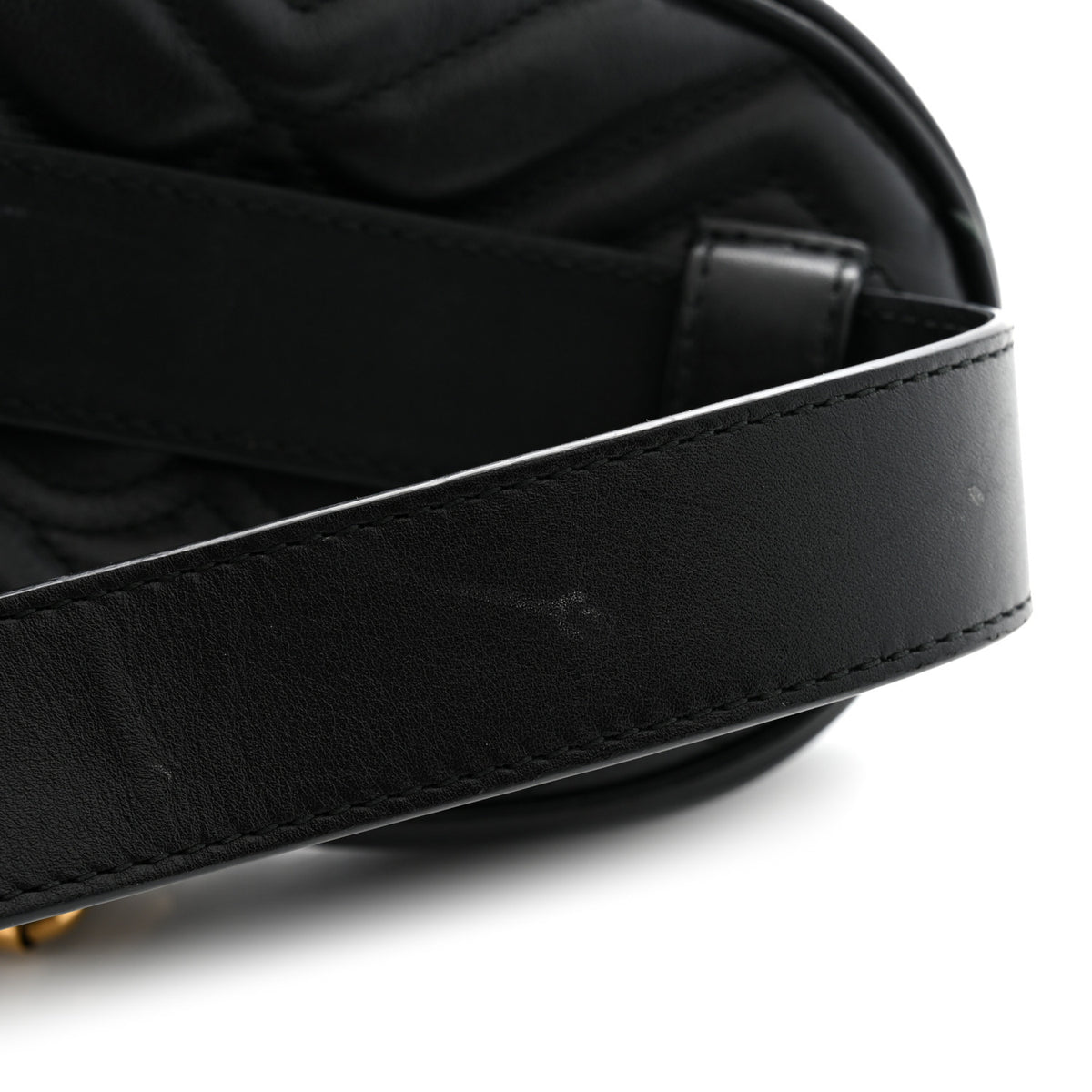 Calfskin Matelasse GG Marmont Belt Bag 85 34 Black