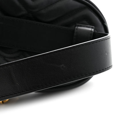 Gucci Calfskin Matelasse GG Marmont Belt Bag 85 34 Black 13 of 13