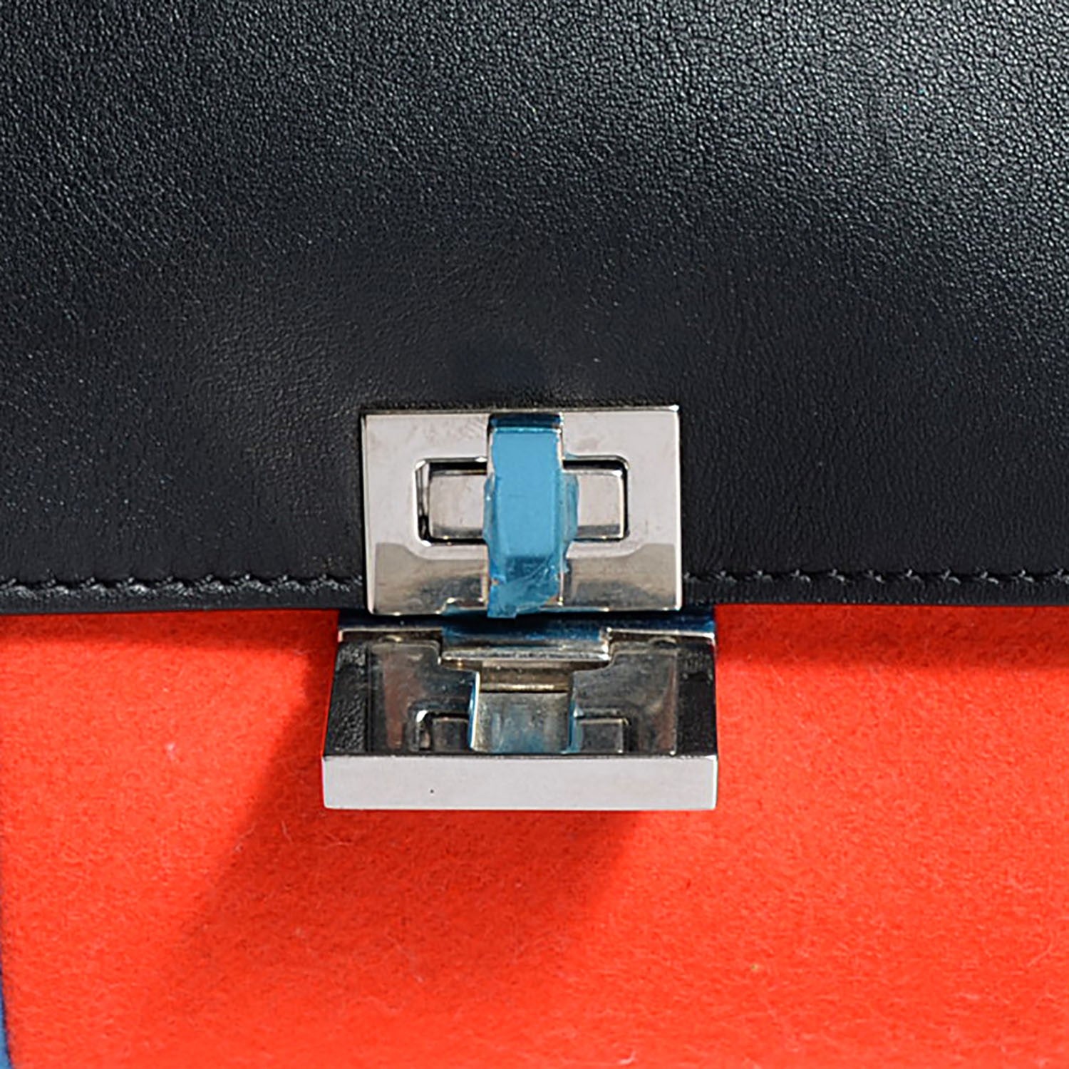 Celine Calfskin Wool Medium Trapeze Multicolor 9 of 9