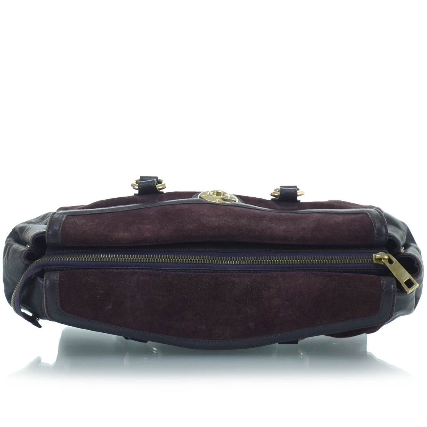 Soft Calfskin and Suede Satchel