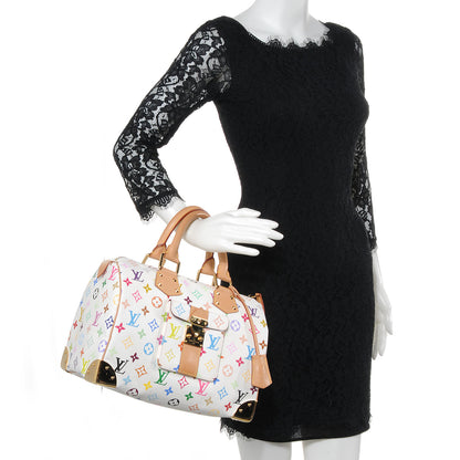 Louis Vuitton Monogram Multicolor Speedy 30 White 2 of 9