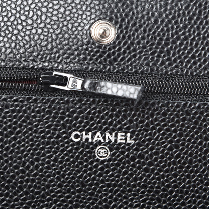 Chanel Caviar Quilted Wallet On Chain WOC Black 6 of 9