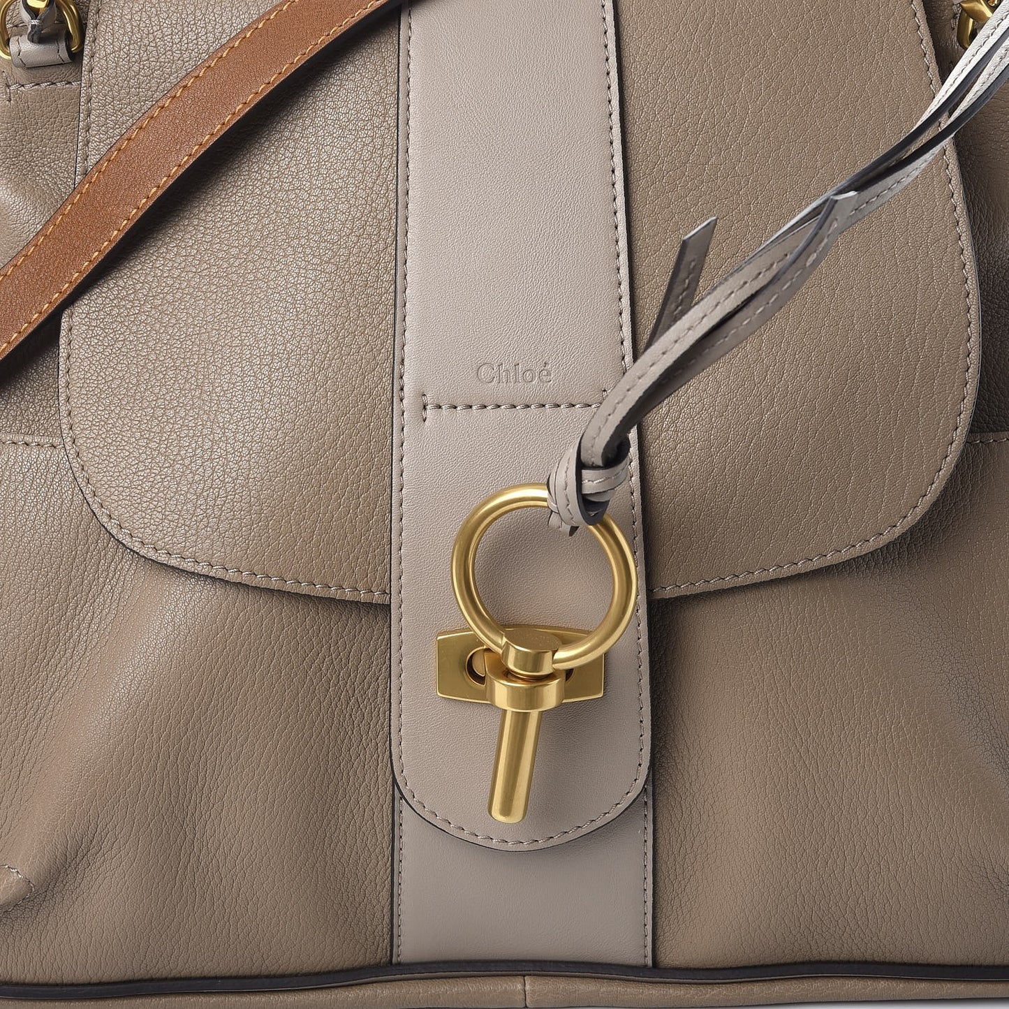 Grained Lambskin Medium Lexa Shoulder Bag Motty Grey