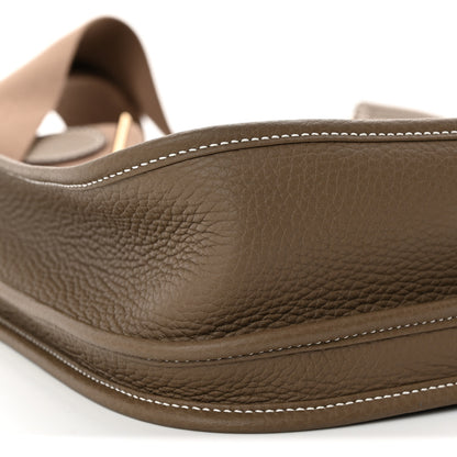 Hermes Taurillon Clemence Evelyne III PM Etoupe 9 of 10