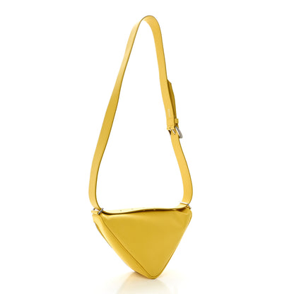 Prada Saffiano Triangle Shoulder Belt Bag Sunny Yellow 2 of 11