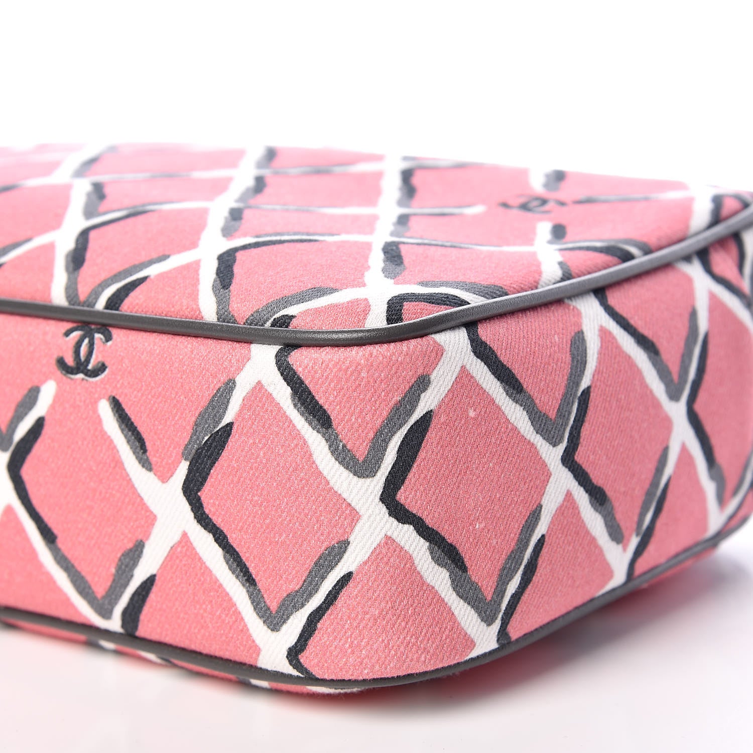 Chanel Canvas Airline Cosmetic Case Pink 6 of 10