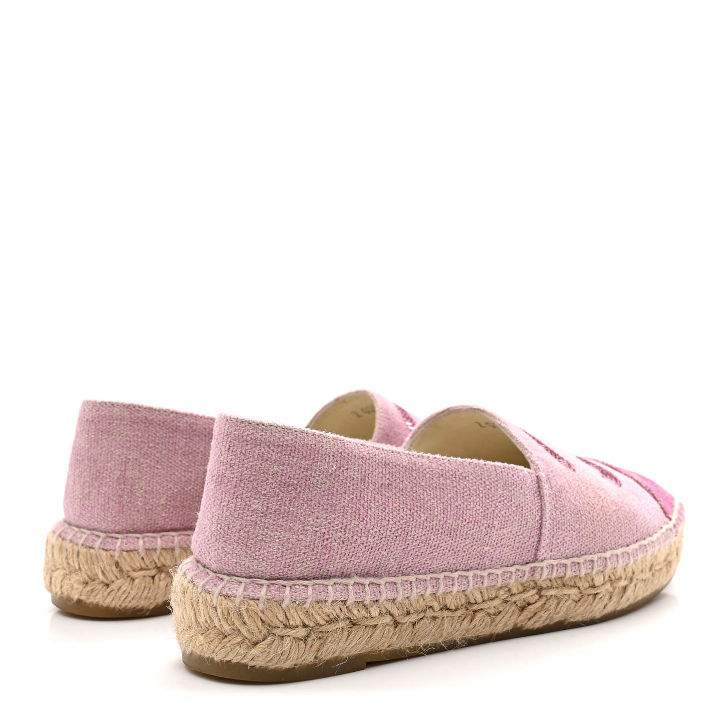 Toile Sequin CC Espadrilles 36 Pink Dark Pink