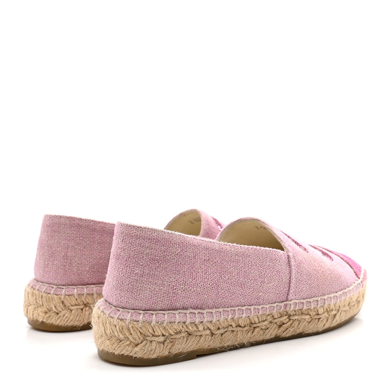 Chanel Toile Sequin CC Espadrilles 36 Pink Dark Pink 5 of 10