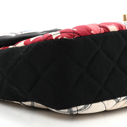 Chanel Fabric Quilted Patchwork Medium Flap Red Black Multicolor 9 of 14