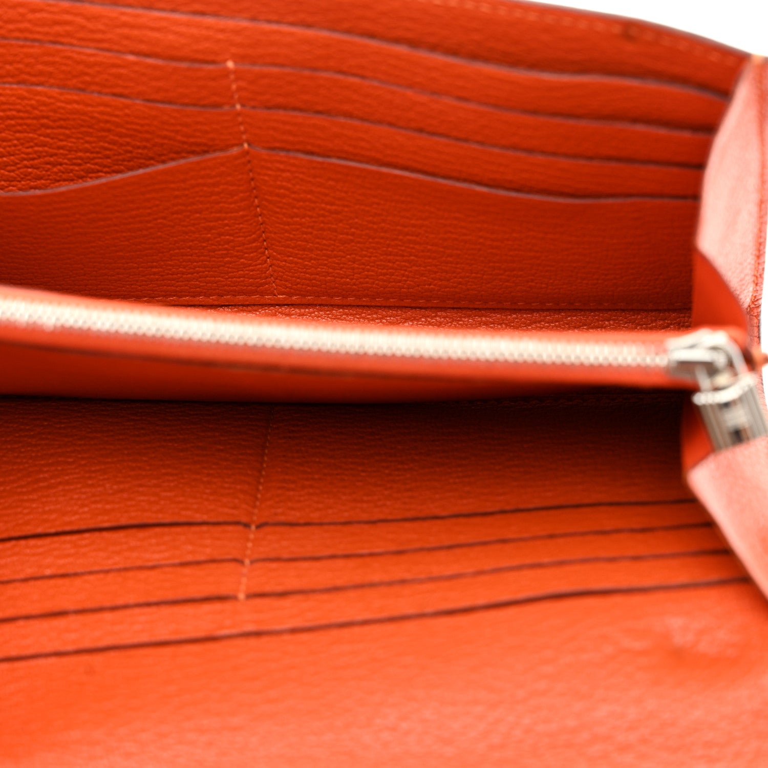 Hermes Chevre Mysore Kelly Longue Wallet Feu 5 of 9